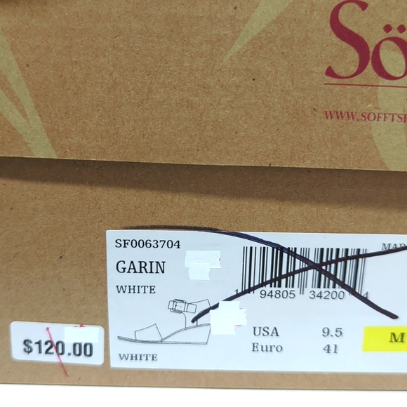 Soft Grain White Wedge US 9.5 New - Picture 8 of 8